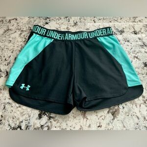 Under Armour Women's Athletic Shorts in Black and Teal